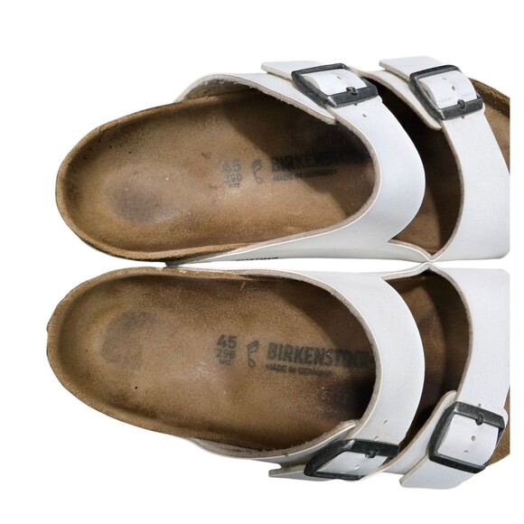Birkenstock Arizona Sandals Mens Birko Flor White Shoes US Size 12 EU 45 - Picture 6 of 10